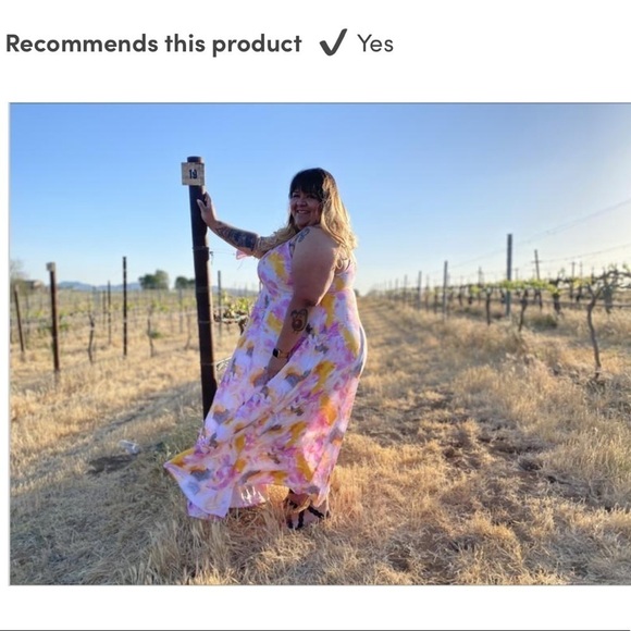 Torrid size 3 MULTI WATERCOLOR TIE-DYE CHALLIS TRAPEZE MAXI DRESS - Picture 9 of 15